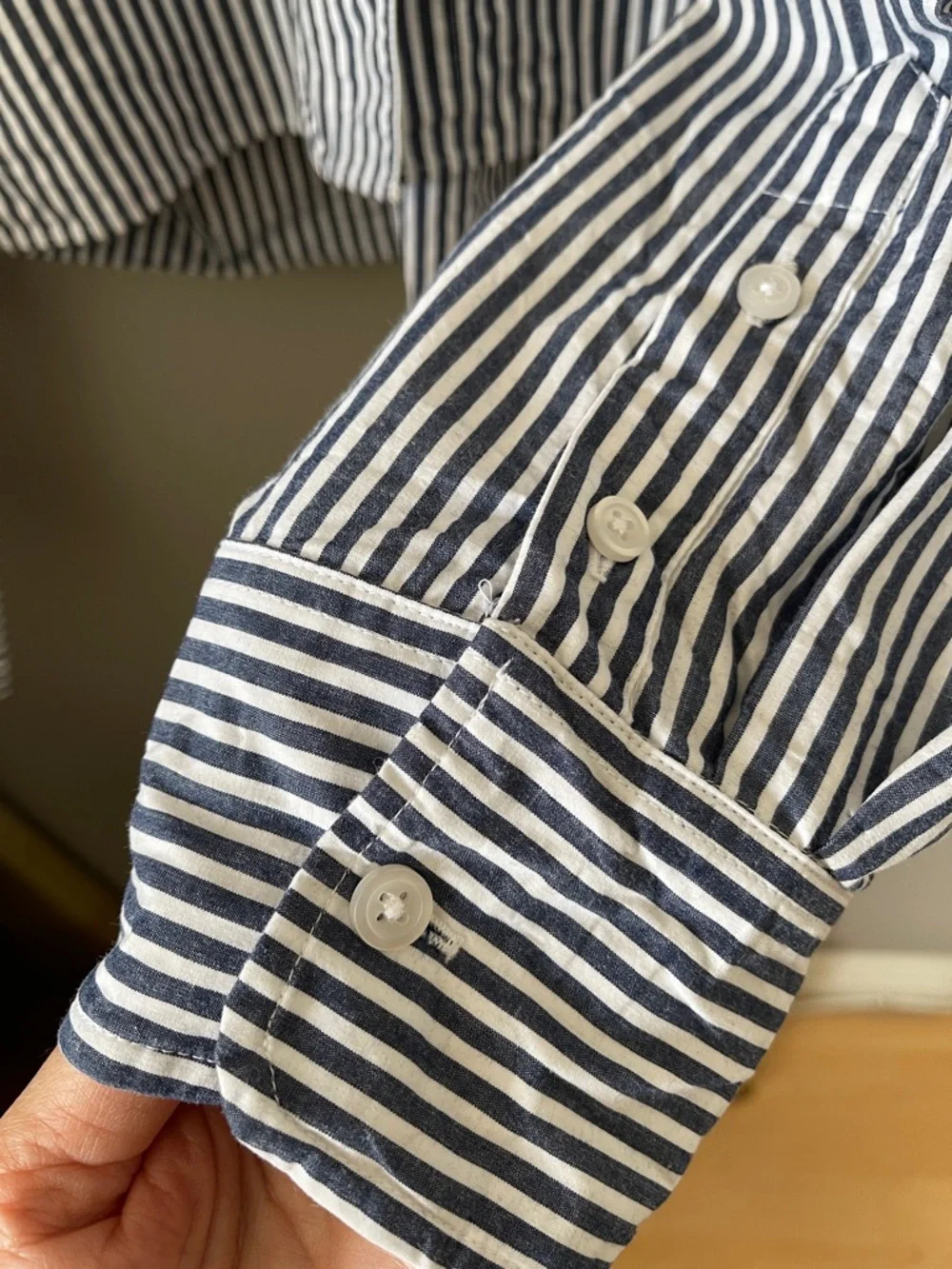 French Connection cropped striped button-down shirt - Picture 5 of 10
